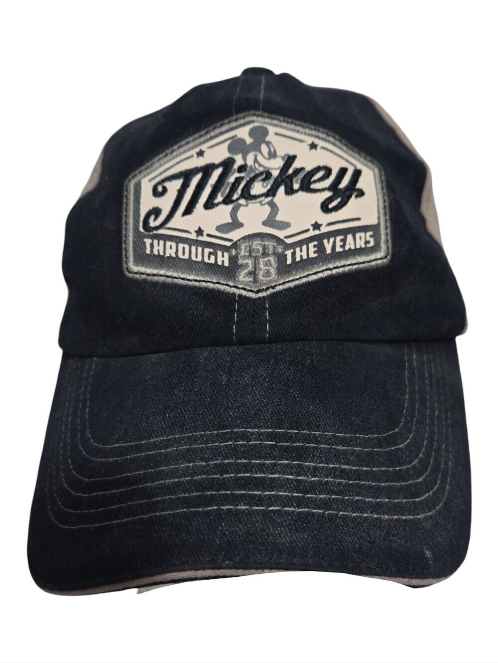 Disney Mickey 'Through the Years' Black & Cream Baseball Cap Adult